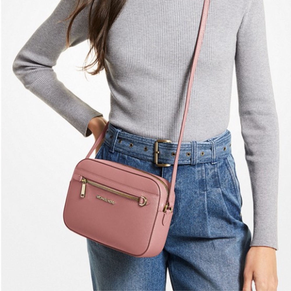 **SOLD**MICHAEL KORS Jet Set Large Saffiano Leather Crossbody Bag in Rose ✨ - Picture 13 of 14